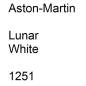 Preview: Aston-Martin, Lunar White, 1251.